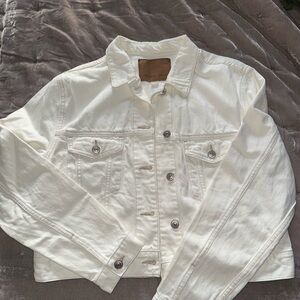 American Eagle Outfitters White Jean Jacket